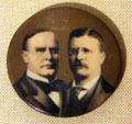 William McKinley for President & Roosevelt for VP campaign buttons at Old Orchard Museum at Sagamore Hill NHS. Cove Neck, NY.