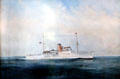 William K. Vanderbilt II's motor yacht Alva painting at Vanderbilt Mansion. Centerport, NY.
