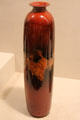 Earthenware red vase by William Watts Taylor & Kataro Shirayamadani of Rookwood Pottery Co. of Cincinnati at Cincinnati Art Museum. Cincinnati, OH.