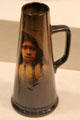 Earthenware Buffalo Hump tankard by Sadie Markland of Rookwood Pottery Co. of Cincinnati at Cincinnati Art Museum. Cincinnati, OH.