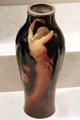 Earthenware vase with draped woman by Harriet Elizabeth Wilcox of Rookwood Pottery Co. of Cincinnati at Cincinnati Art Museum. Cincinnati, OH.