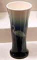 Earthenware graded white to black vase with heron by Kataro Shirayamadani of Rookwood Pottery Co. of Cincinnati at Cincinnati Art Museum. Cincinnati, OH.