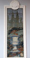 Architectural faience tile Four Seasons: winter by John Hamilton Delaney Wareham of Rookwood Pottery Co. of Cincinnati at Cincinnati Art Museum. Cincinnati, OH.