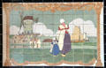 Architectural faience tile Dutch Landscape by William Purcell McDonald of Rookwood Pottery Co. of Cincinnati at Cincinnati Art Museum. Cincinnati, OH.