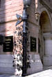 Society National Bank building detail with sculpted corner ironwork. Cleveland, OH.