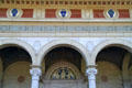 Facade details of Cass Gilbert's Allen Memorial Art Museum at Oberlin College. Oberlin, OH.