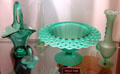 Emerald green glass at Tiffin Glass Museum. Tiffin, OH.