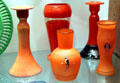 Peach colored glass at Tiffin Glass Museum. Tiffin, OH