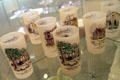 Glasses etched with Presidential Ohio birthplaces at Tiffin Glass Museum. Tiffin, OH.