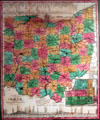Antique map of Ohio canal system at McKinley Presidential Library & Museum. Canton, OH.
