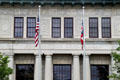 Facade details of The Canon Repository building. Canton, OH.