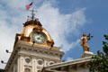 Tower & blind justice on Licking County Courthouse. Newark, OH