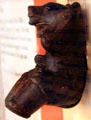 Prehistoric Indian stone carving of man in bear regalia at Newark Circle Mound. Newark, OH