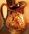 James A. Garfield Rockingham pitcher attrib. Croxall & Sons Pottery at Museum of Ceramics. East Liverpool, OH.