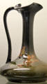 Louwelsa ewer with daffodil by S.A. Weller Pottery Co. at Mathews House Museum. Zanesville, OH.