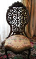 Chair with lacey back at Kelton House Museum. Columbus, OH.