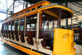 Open-sided City Railway trolley 123 at Carillon Historical Park. Dayton, OH.