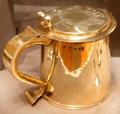 English silver tankard at Cleveland Museum of Art. Cleveland, OH.