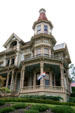 Corner tower of Flavel House. Astoria, OR