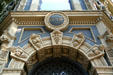 Ladd & Bush Bank cast iron facade decorative corner details. Salem, OR