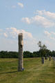 Monuments along McPherson Ridge battle line at Gettysburg National Military Park. Gettysburg, PA.