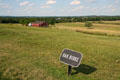 View from Oak Ridge battle line to Barlow Knoll at Gettysburg National Military Park. Gettysburg, PA.