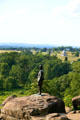 General G.K. Warren monument near Little Round Top at Gettysburg National Military Park. Gettysburg, PA.