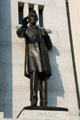 Abraham Lincoln statue on Pennsylvania monument at Gettysburg National Military Park. Gettysburg, PA.