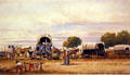 Watercolor of Union camp near the White House by William McGillvaine Jr. at Gettysburg NPS Museum. Gettysburg, PA.