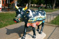 Cow painted with fireworks. Harrisburg, PA.