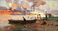 Steamboat on the Ohio painting by Thomas Pollock Anshutz at Carnegie Museum of Art. Pittsburgh, PA.
