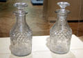 Glass water decanters with American seals made for Pres. James Monroe by Bakewell, Page, & Bakewell of Pittsburgh, PA at Carnegie Museum of Art. Pittsburgh, PA.