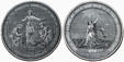 Graphic of Centennial Medal issued for Centennial Exposition. Philadelphia, PA.