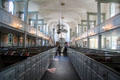 Trinity Church Interior with box pews & column supported balconies. Newport, RI.
