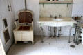 Mr. Berwind's bathroom with throne & sink at The Elms. Newport, RI.