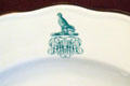 Family crest on plate at Chateau-sur-Mer. Newport, RI.