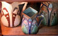 Ceramic square mouth pitchers decorated with water lilies at Chateau-sur-Mer. Newport, RI.