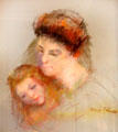 Sketch of mother & child by Mary Cassatt at Chateau-sur-Mer. Newport, RI.