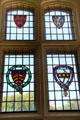Details of heraldic crests of Magna Carta Windows at Rough Point. Newport, RI.