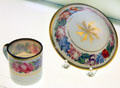 White glass cup & saucer from France at RISD Museum. Providence, RI.