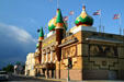 Mitchell Corn Palace decorated every year with new murals made of cobs of corn. Mitchell, SD