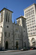 San Fernando Cathedral facade by François Girard on Main Plaza de Las Islas. San Antonio, TX.