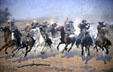 Dash for the Timber painting by Frederic Remington at Amon Carter Museum of American Art. Fort Worth, TX.