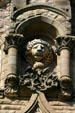 Bishop's Palace carved lion. Galveston, TX.