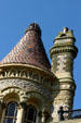 Bishop's Palace corner tower & chimney. Galveston, TX.