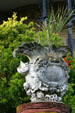 Bishop's Palace urn at entrance. Galveston, TX.