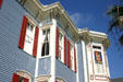 Max Maas house Italianate soffit details with Texas stars. Galveston, TX.