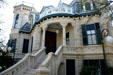 John C. Trube house staircase rising to front door rotunda. Galveston, TX.