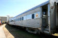 Texas Limited aluminum passenger car at Railroad Museum. Galveston, TX.