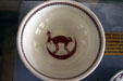 Southwestern themed rabbit on Santa Fe dining car china at Railroad Museum. Galveston, TX